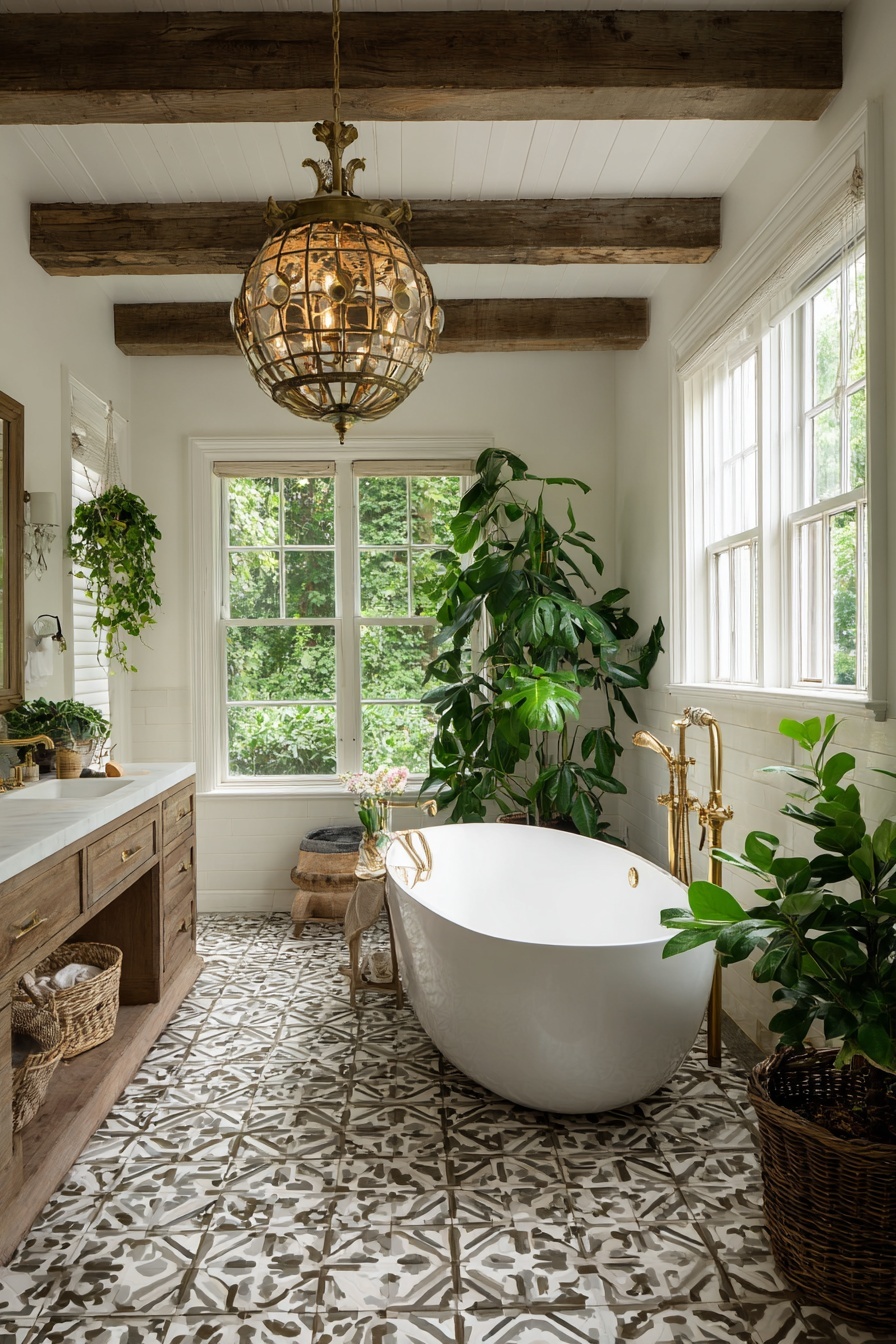 Patterned Tile Flooring