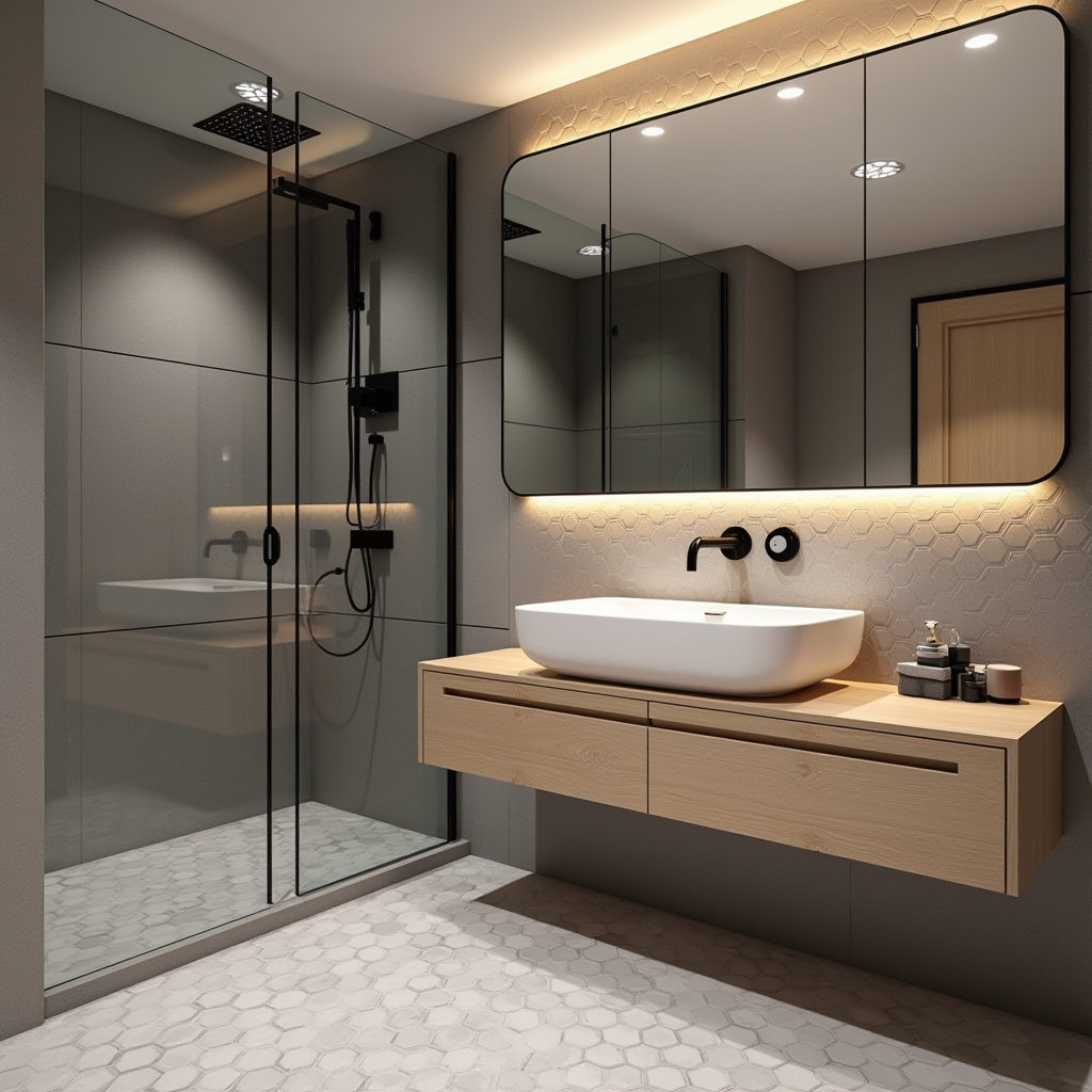 stylish basement bathroom design