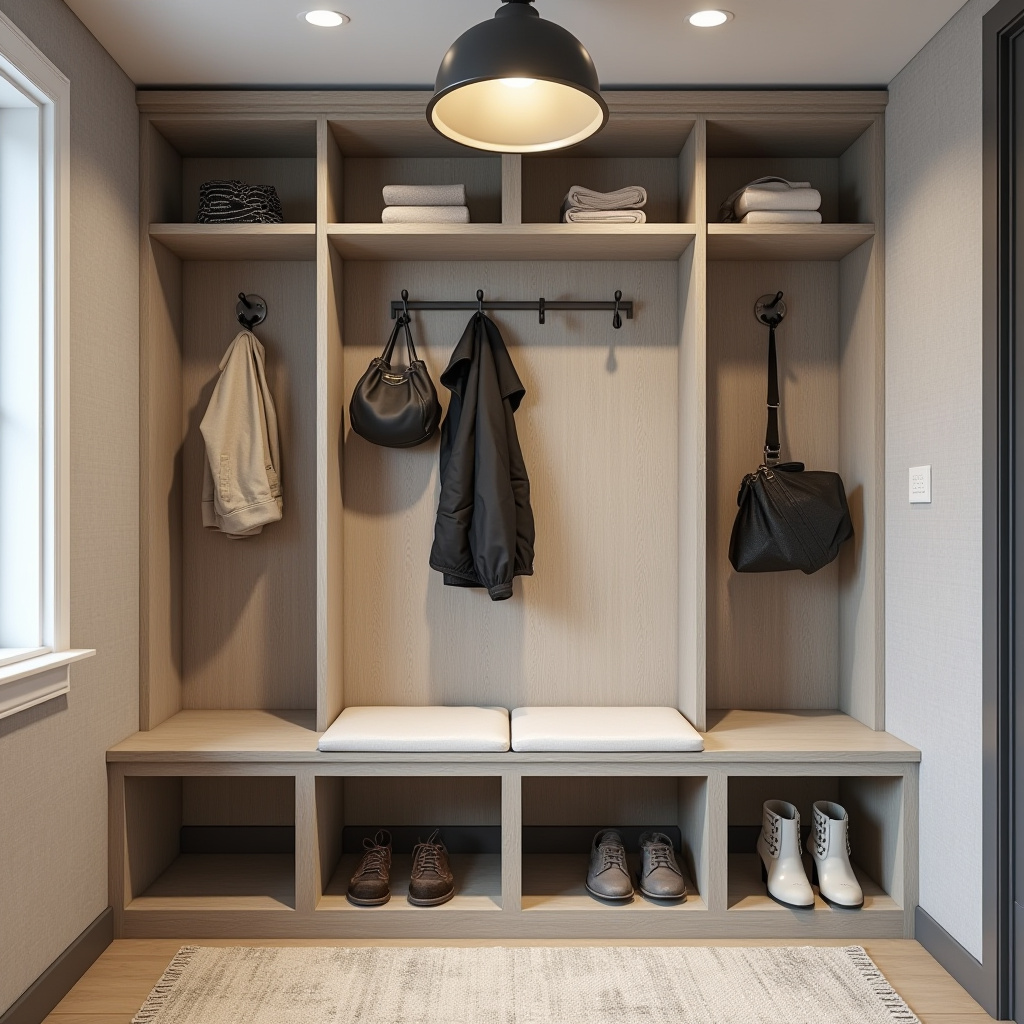 modern basement entryway