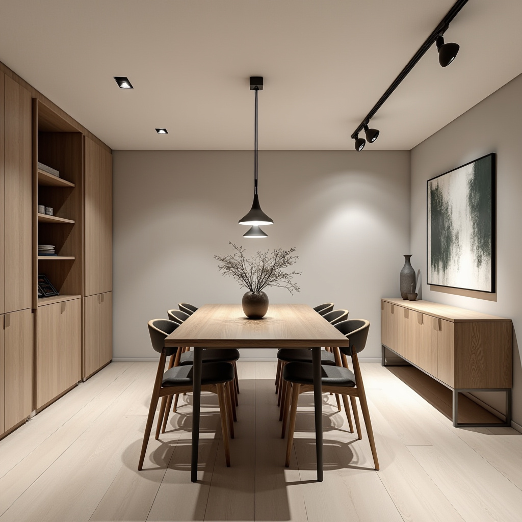 modern minimalist dining space