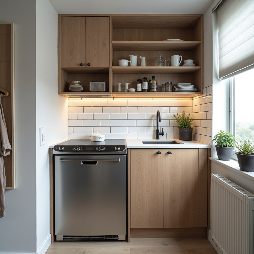 modern basement kitchenette