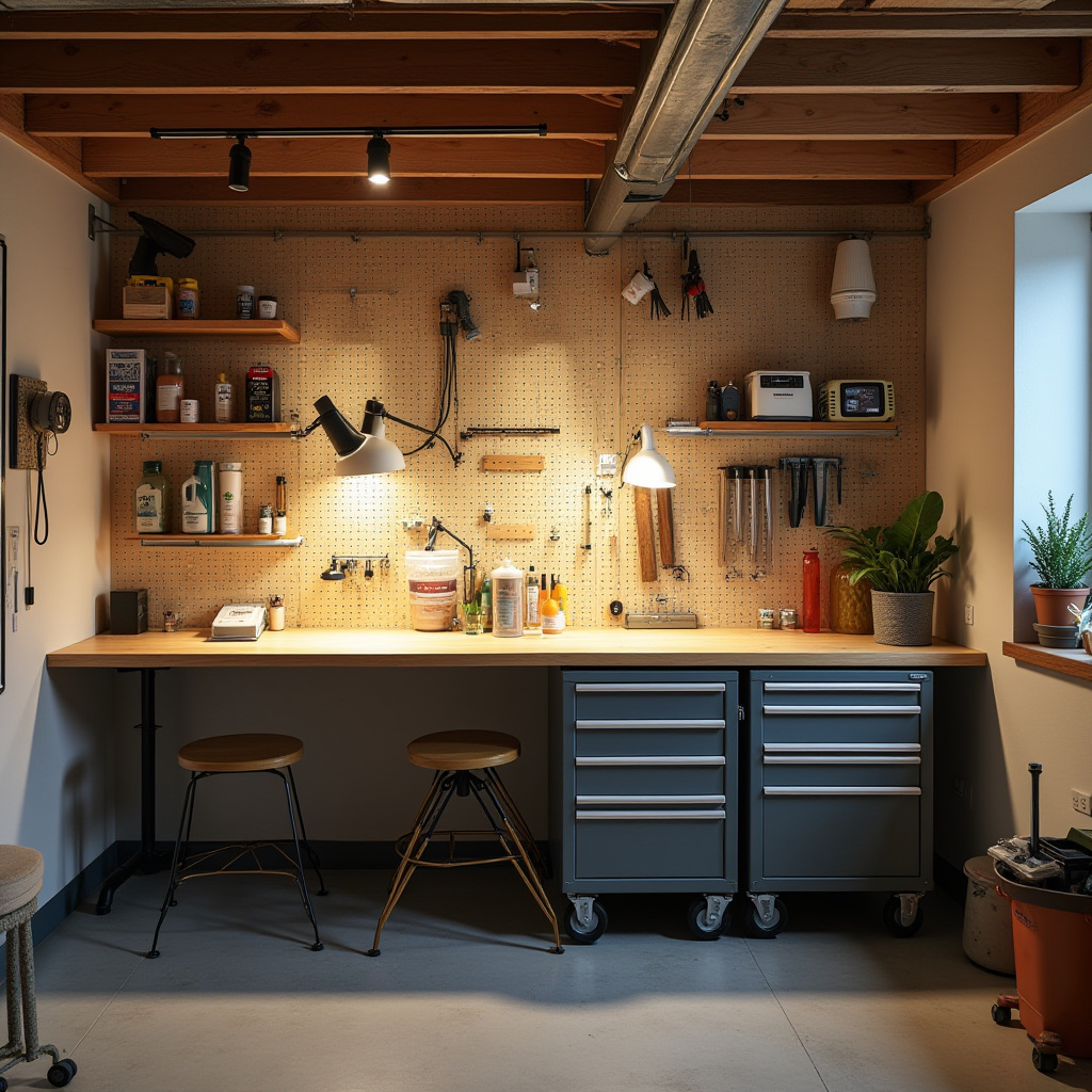 functional basement craft space