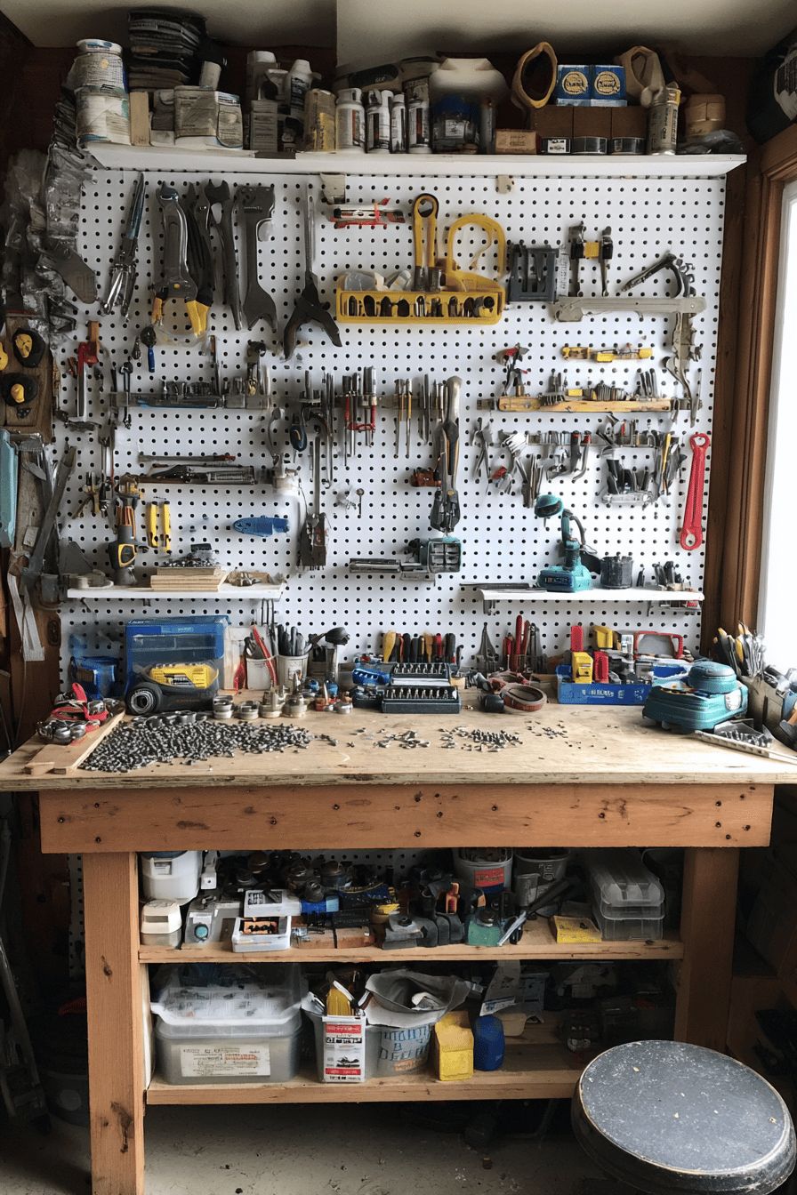 Hobby Workshop with Pegboard