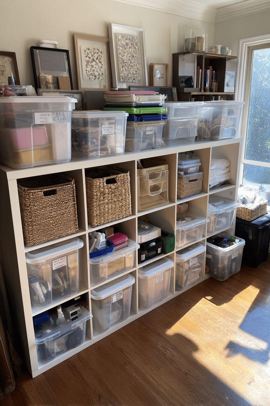 Organized Storage with Clear Bins