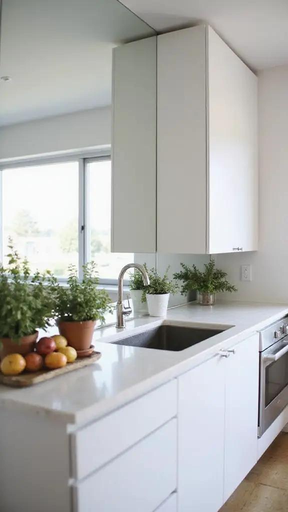 enhance kitchen with mirrors