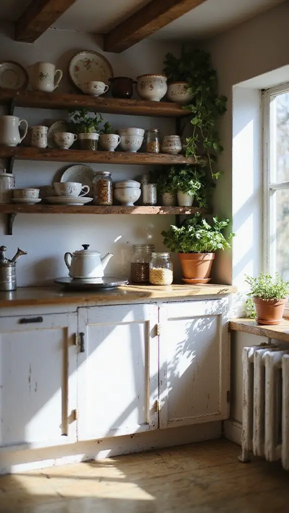 open shelving for personalization