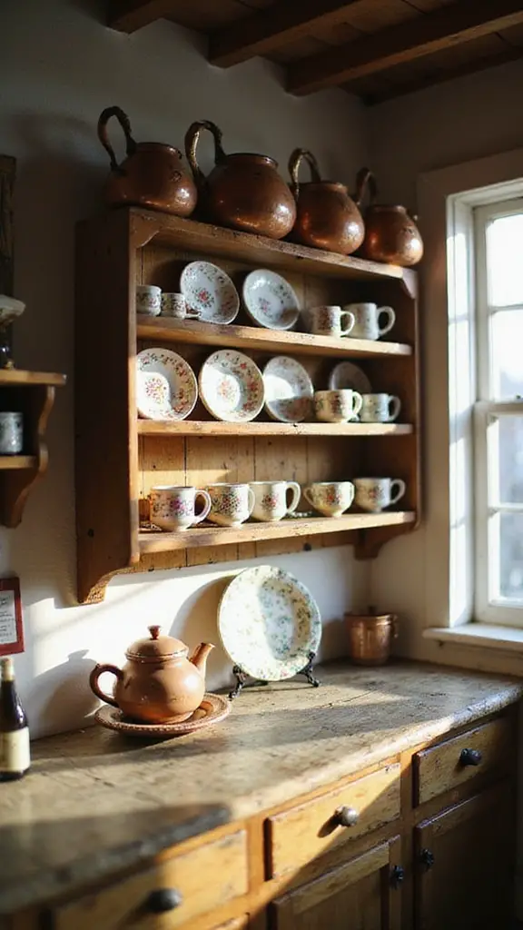 charming dishware display ideas