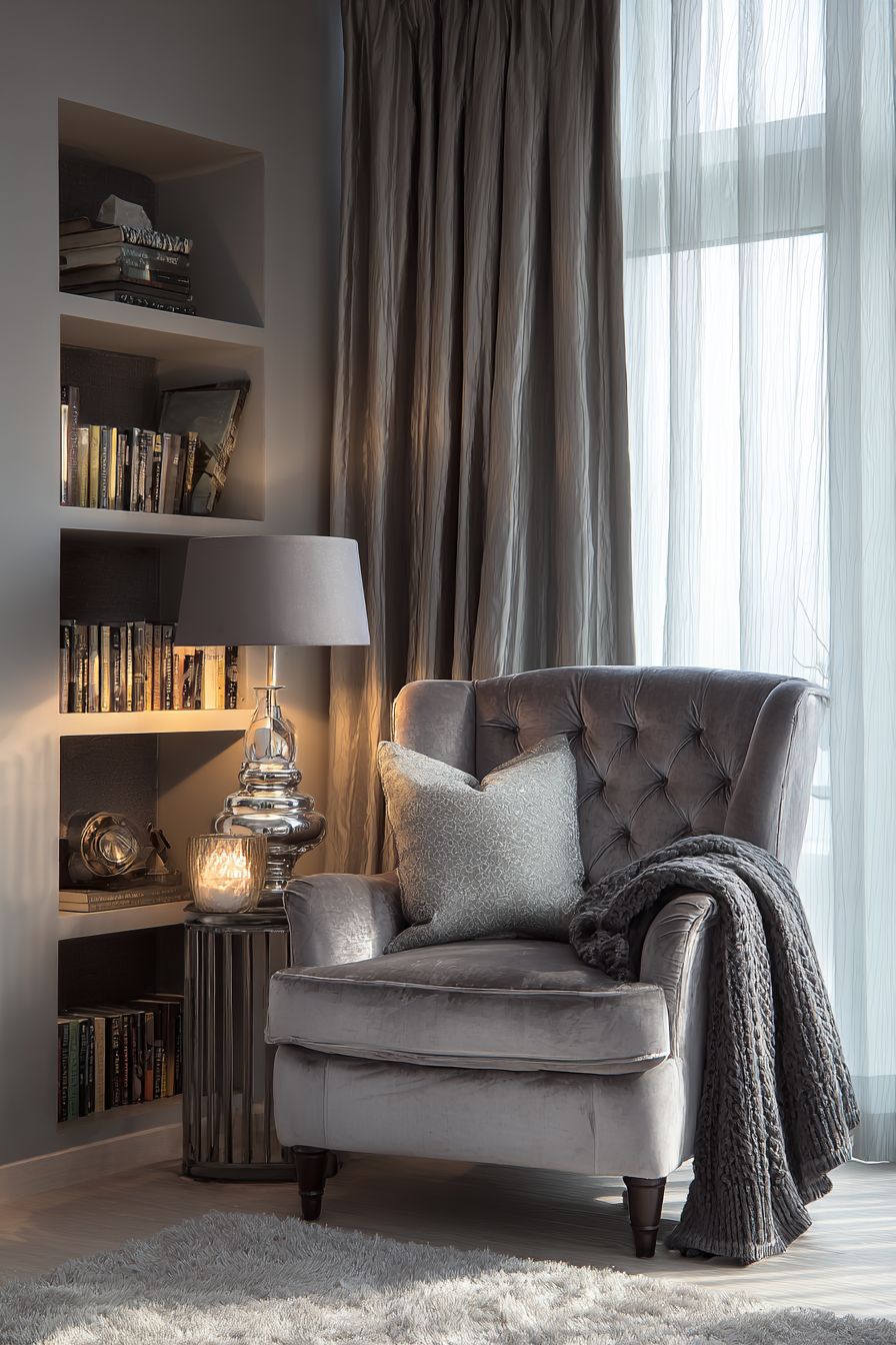 Create a Cozy Gray Reading Nook