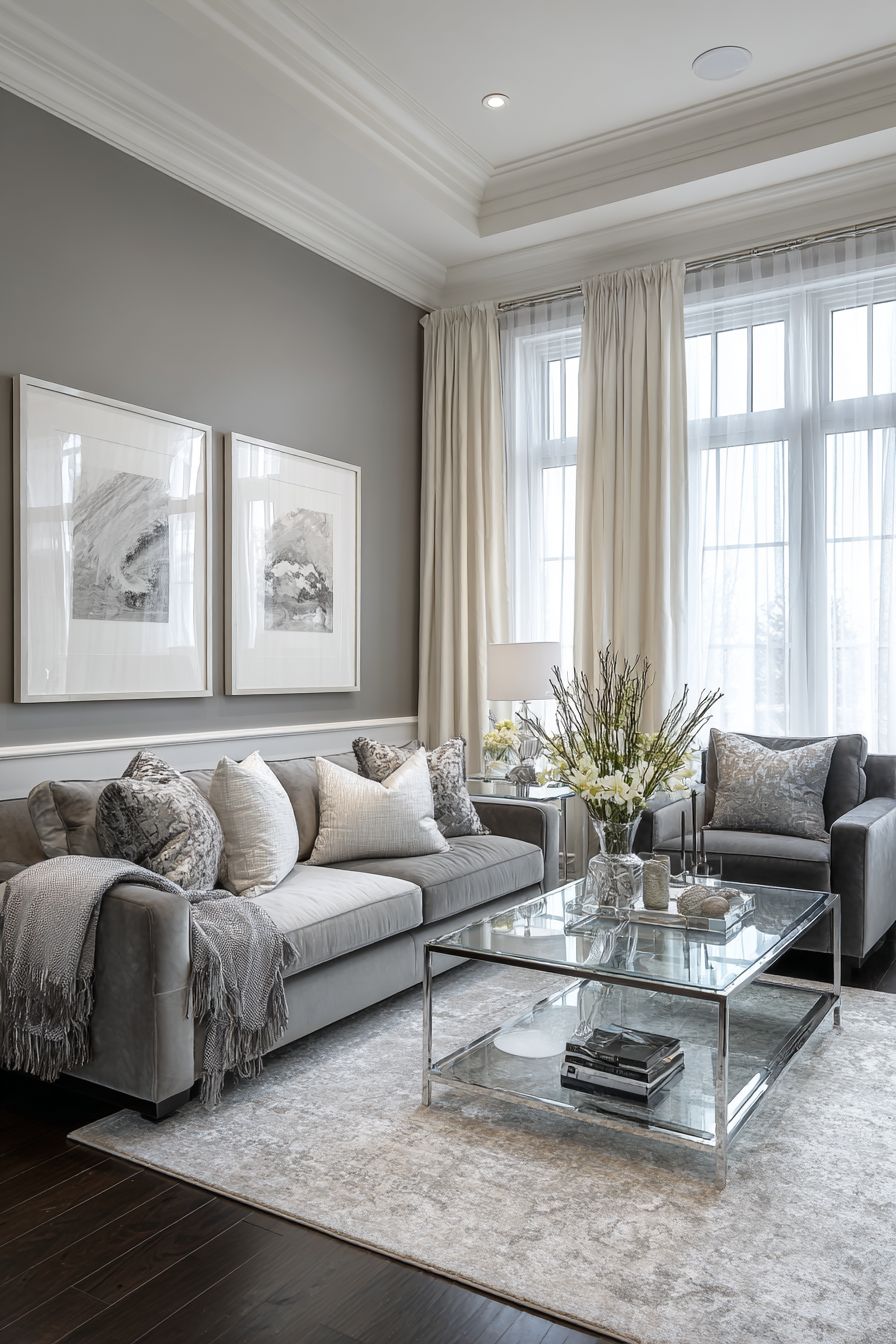 Highlight with Gray Accent Wall