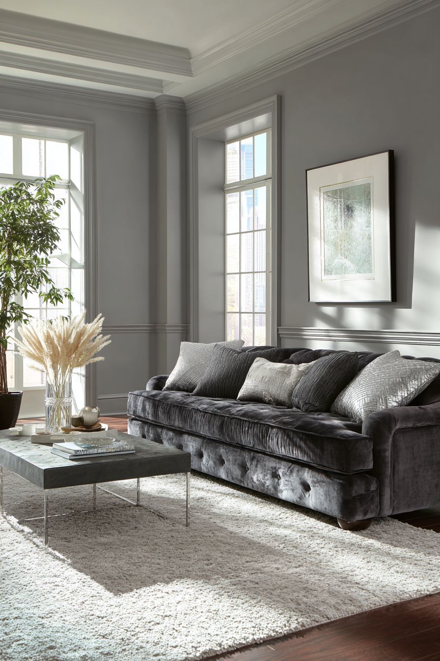 Create Contrast with Dark Gray Wall Art