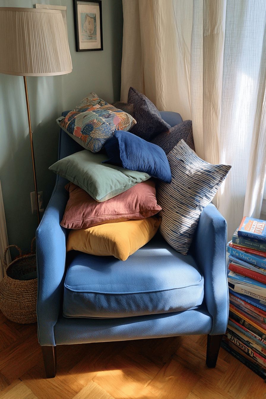 Cozy Reading Nook with Pillows