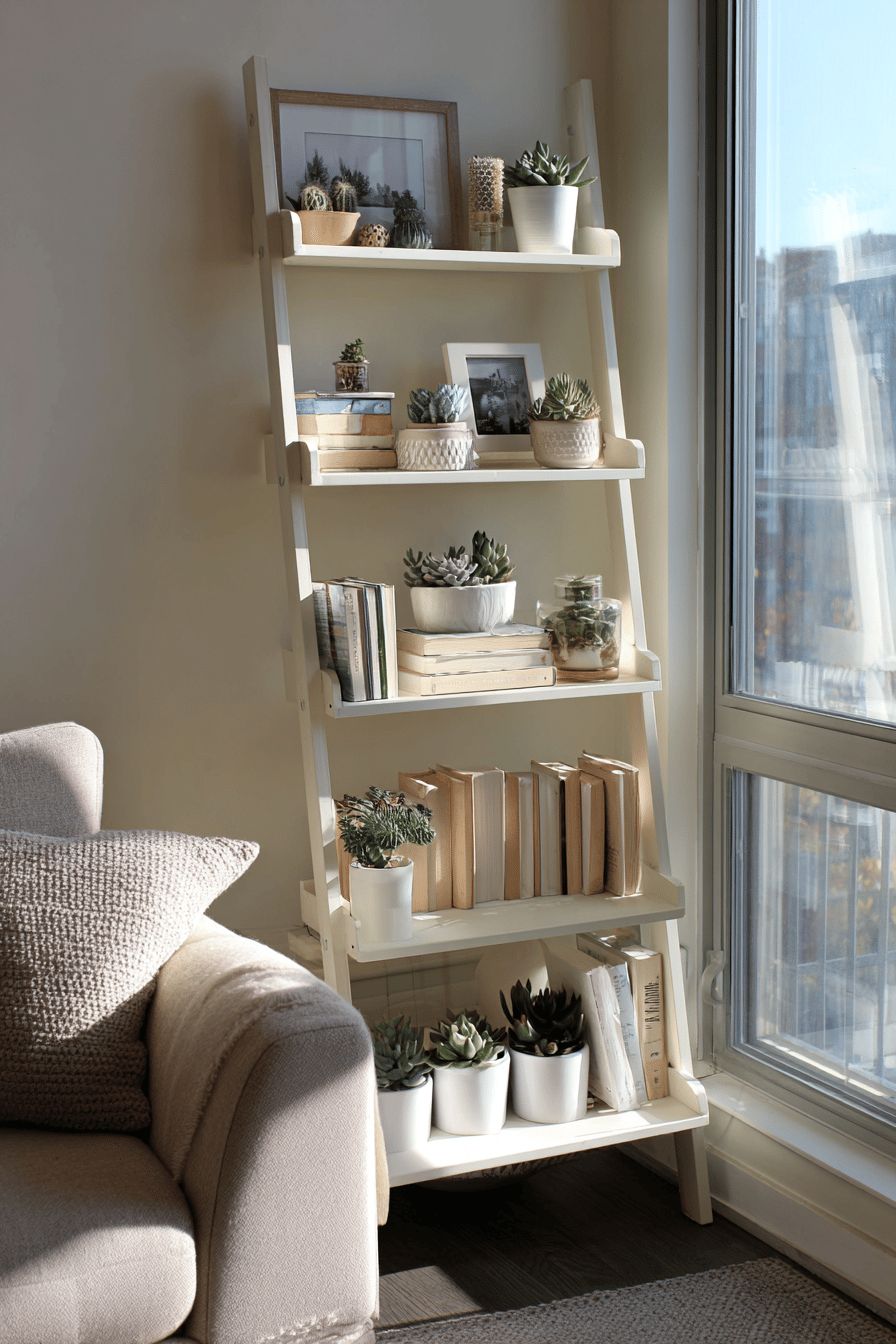 Ladder Shelf for Vertical Storage