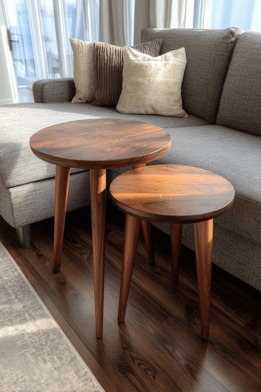 Nesting tables in a small living room
