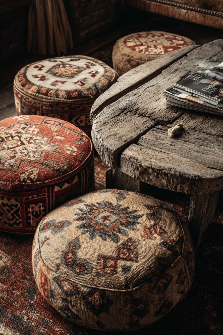 Arrange Floor Cushions Around Your Coffee Table