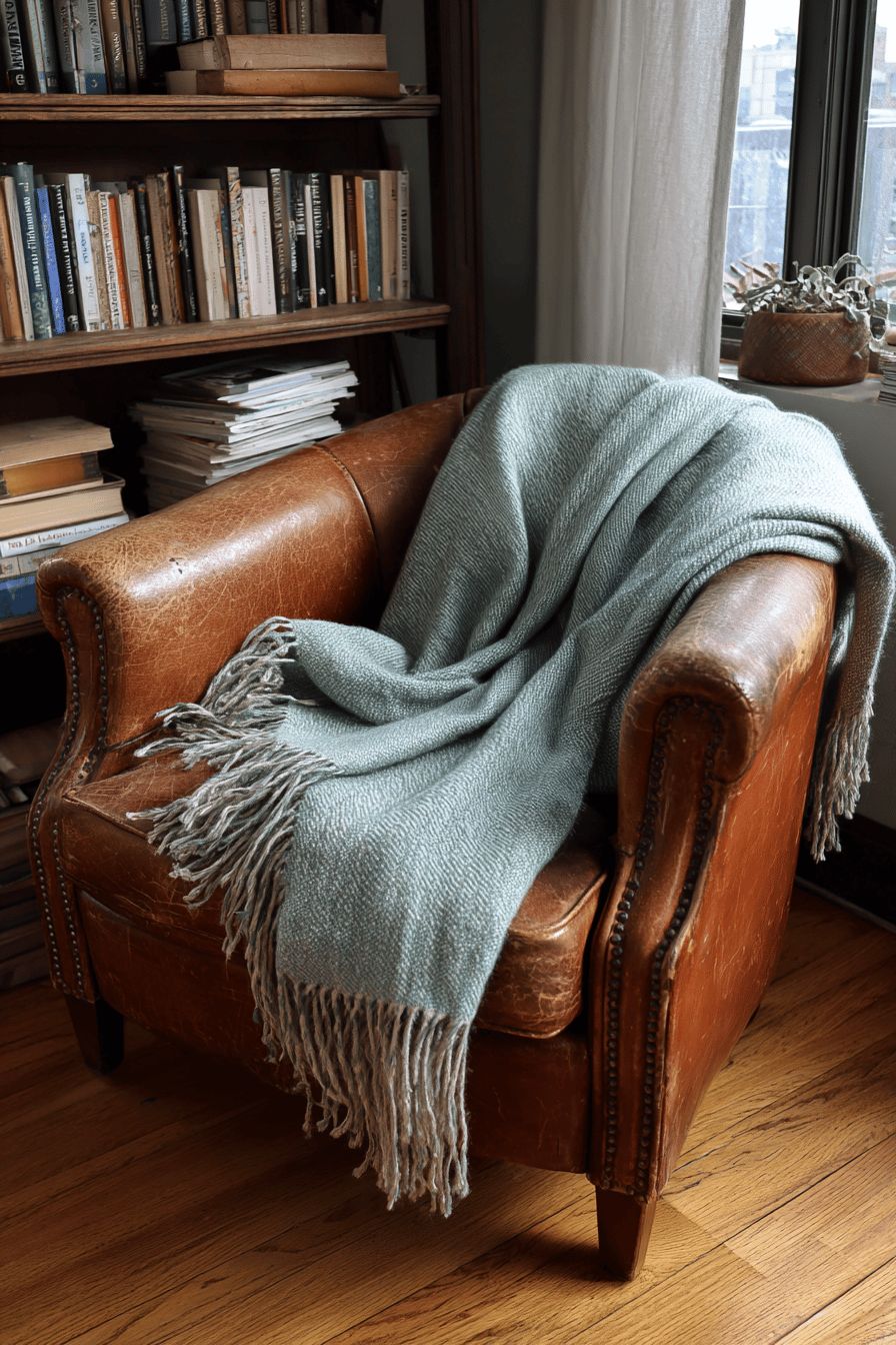 Layer a Woven Throw Over Your Armchair