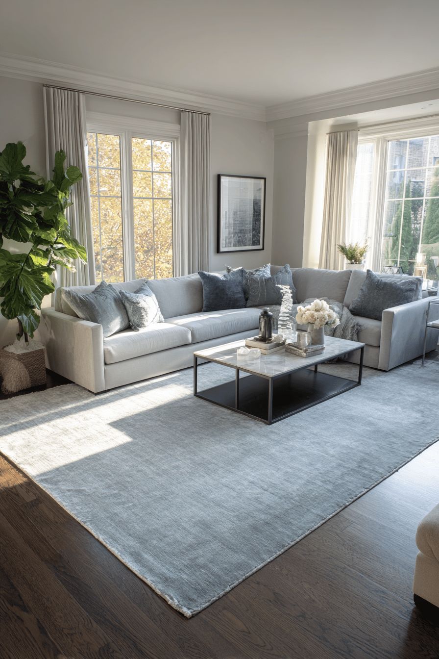 Define Your Space with a Generous Area Rug