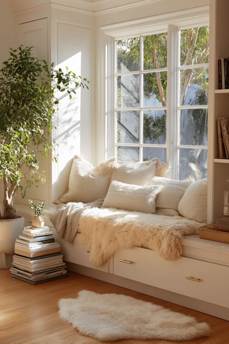 Built-In Bench in Corner