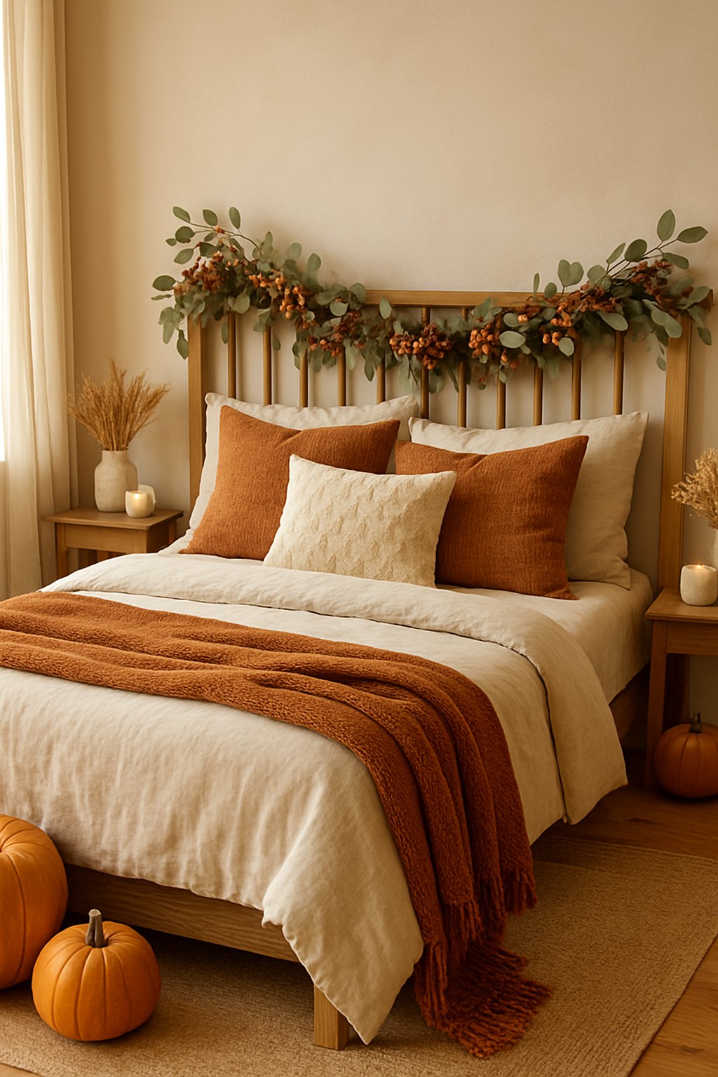 Garland of dried eucalyptus and berries