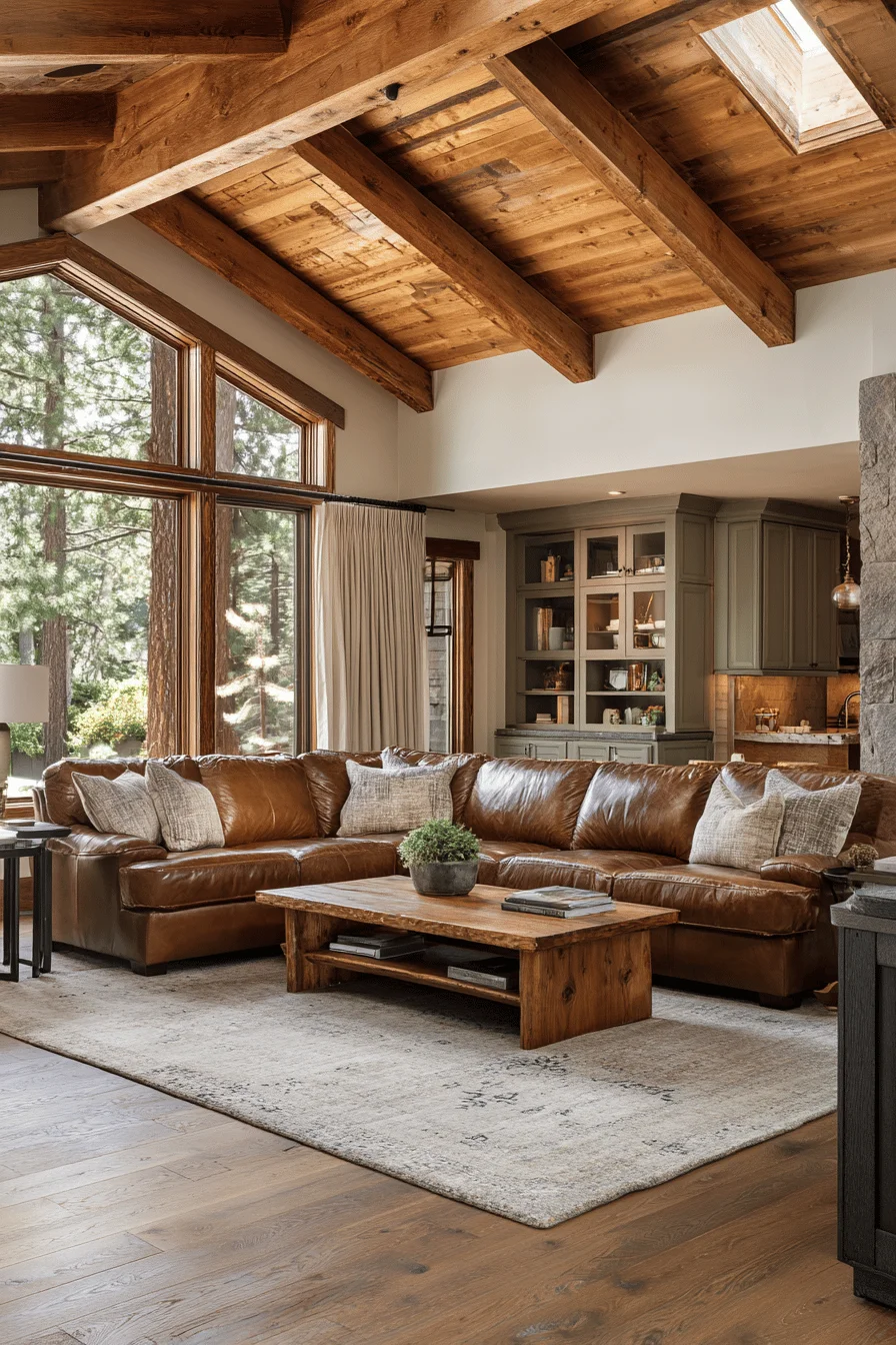 ranch living room inspo with warm brass lighting featuring house aesthetic and ranch living room design with wrought iron lamps