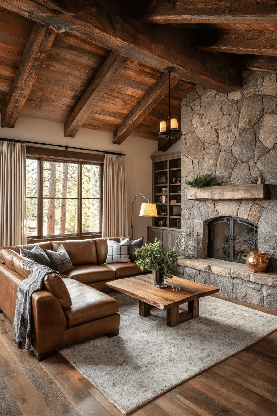 modern farmhouse living room with cream linen drapery showcasing house ideas and raised ranch living room styling