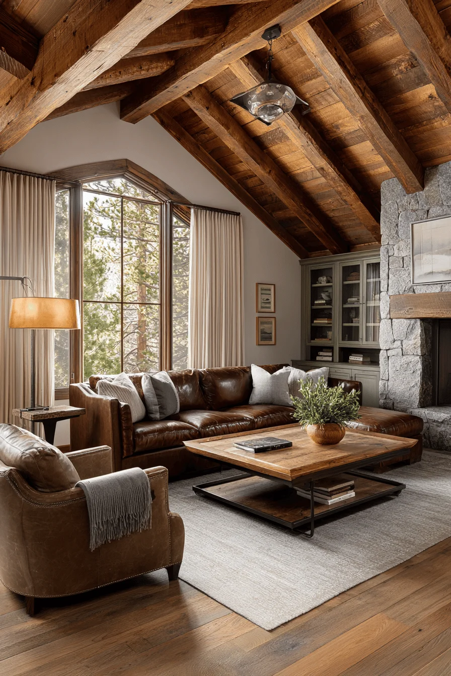 center table living room with solid oak coffee table featuring room decor and ranch house decor living room with linen drapery