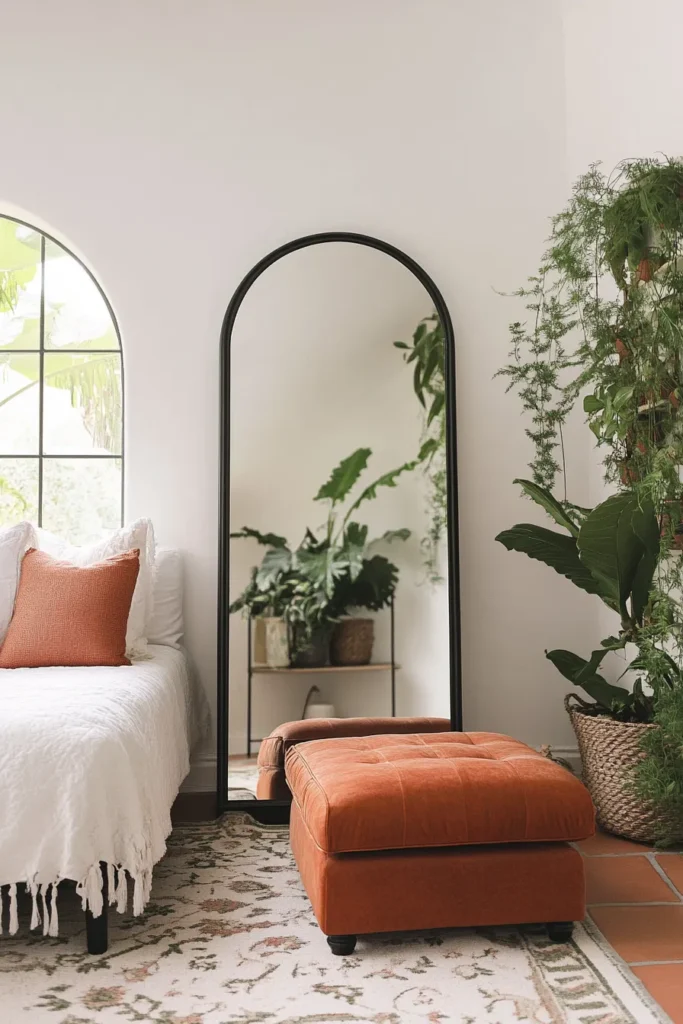 Efficient compact floor plan with Spanish influences natural light and clever storage ideas