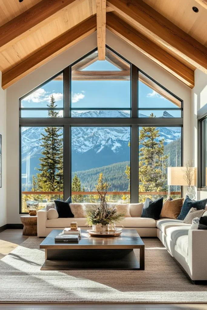 Sophisticated mountain retreat featuring open floor plan and seamless technology integration