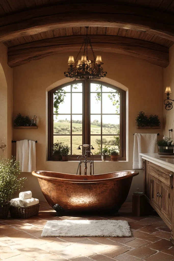 Italian bathroom with double vanity and his-and-hers sinks