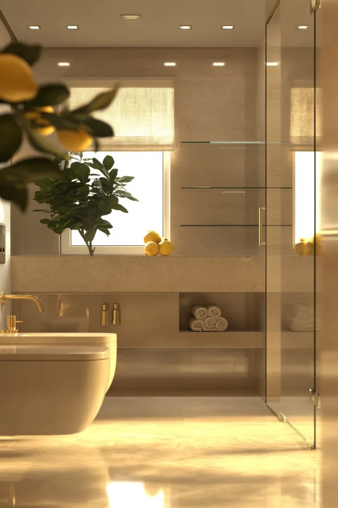 Italian bathroom with freestanding tub and chandelier