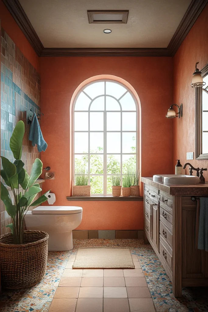 Italian bathroom with double vanity and his-and-hers sinks