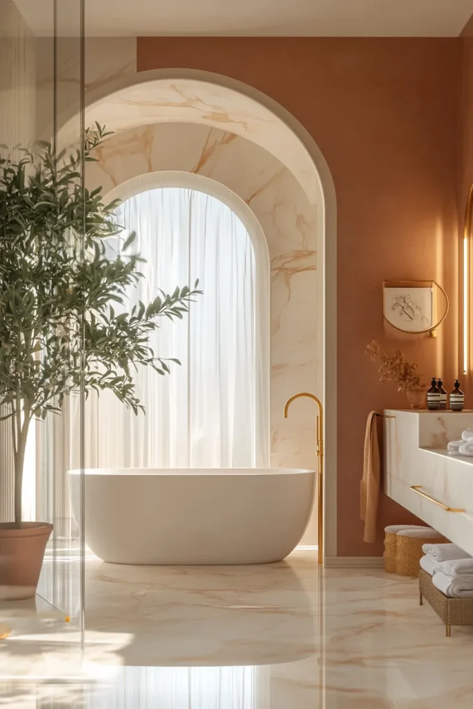 Italian bathroom with double vanity and his-and-hers sinks