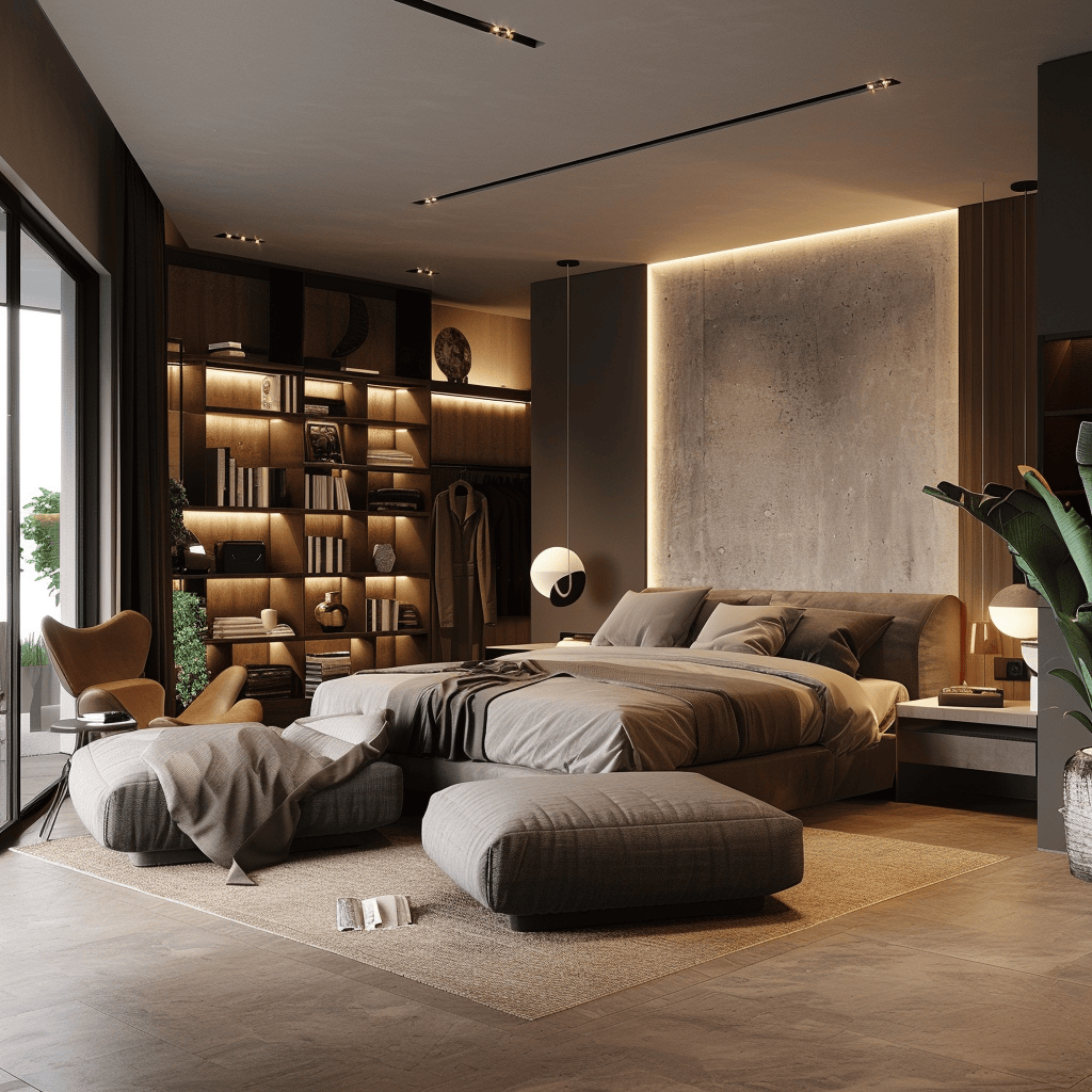 Elegant master suite with sitting area and luxurious en-suite bathroom