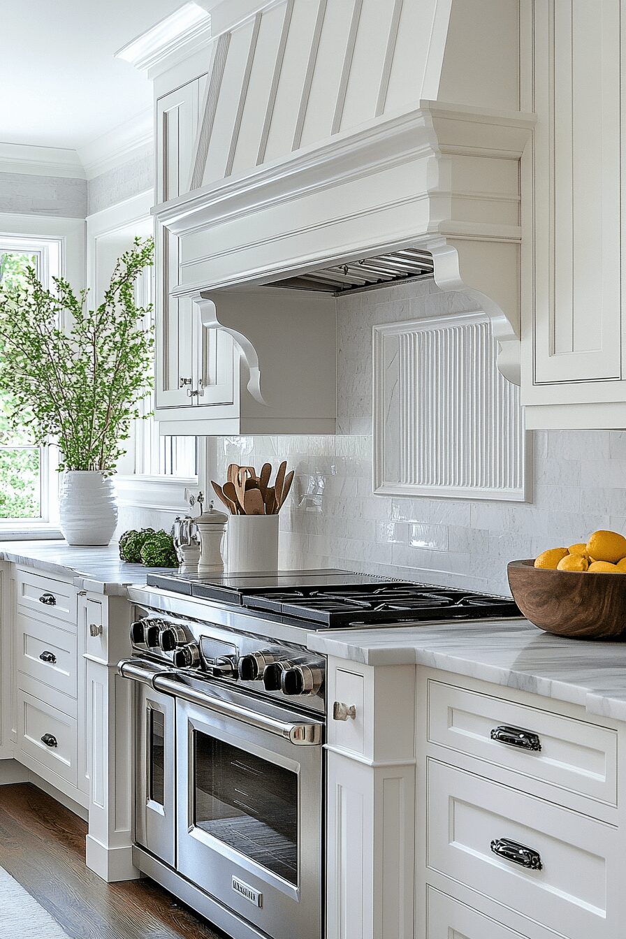 smooth fluted glass kitchen cabinets