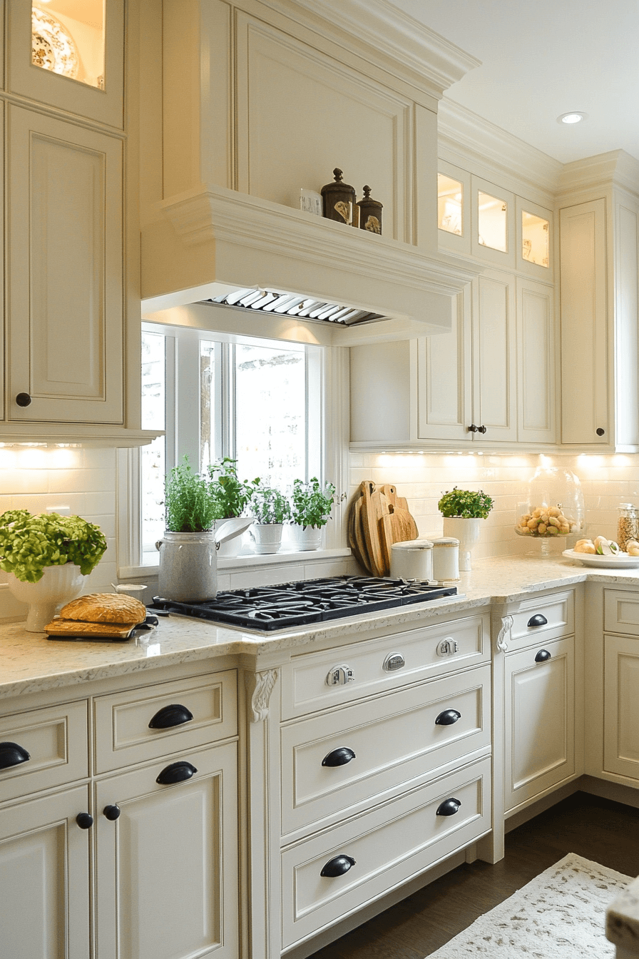 antique white kitchen cabinets
