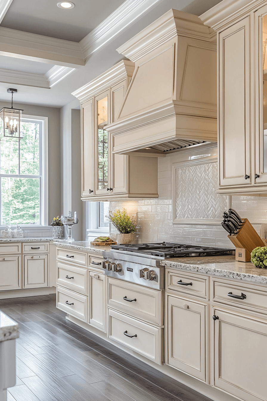 antique white kitchen cabinets