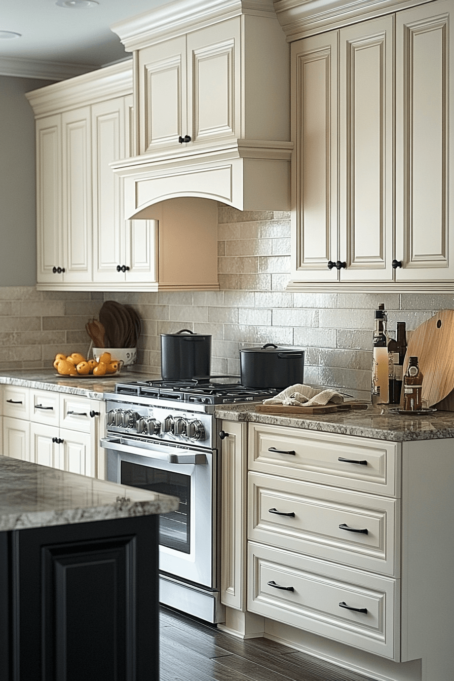 antique white kitchen cabinets