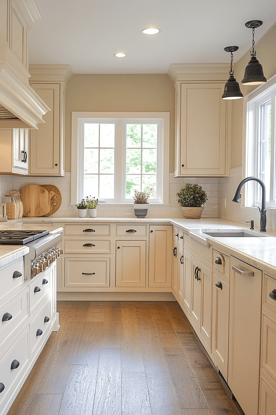 antique white kitchen cabinets
