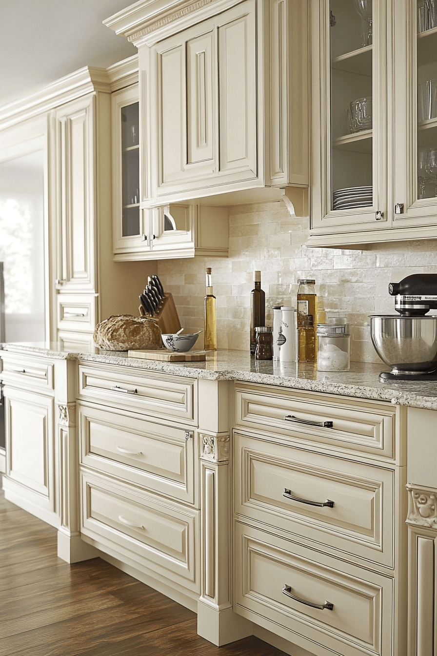 antique white kitchen cabinets