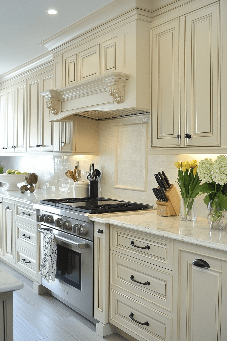 antique white kitchen cabinets
