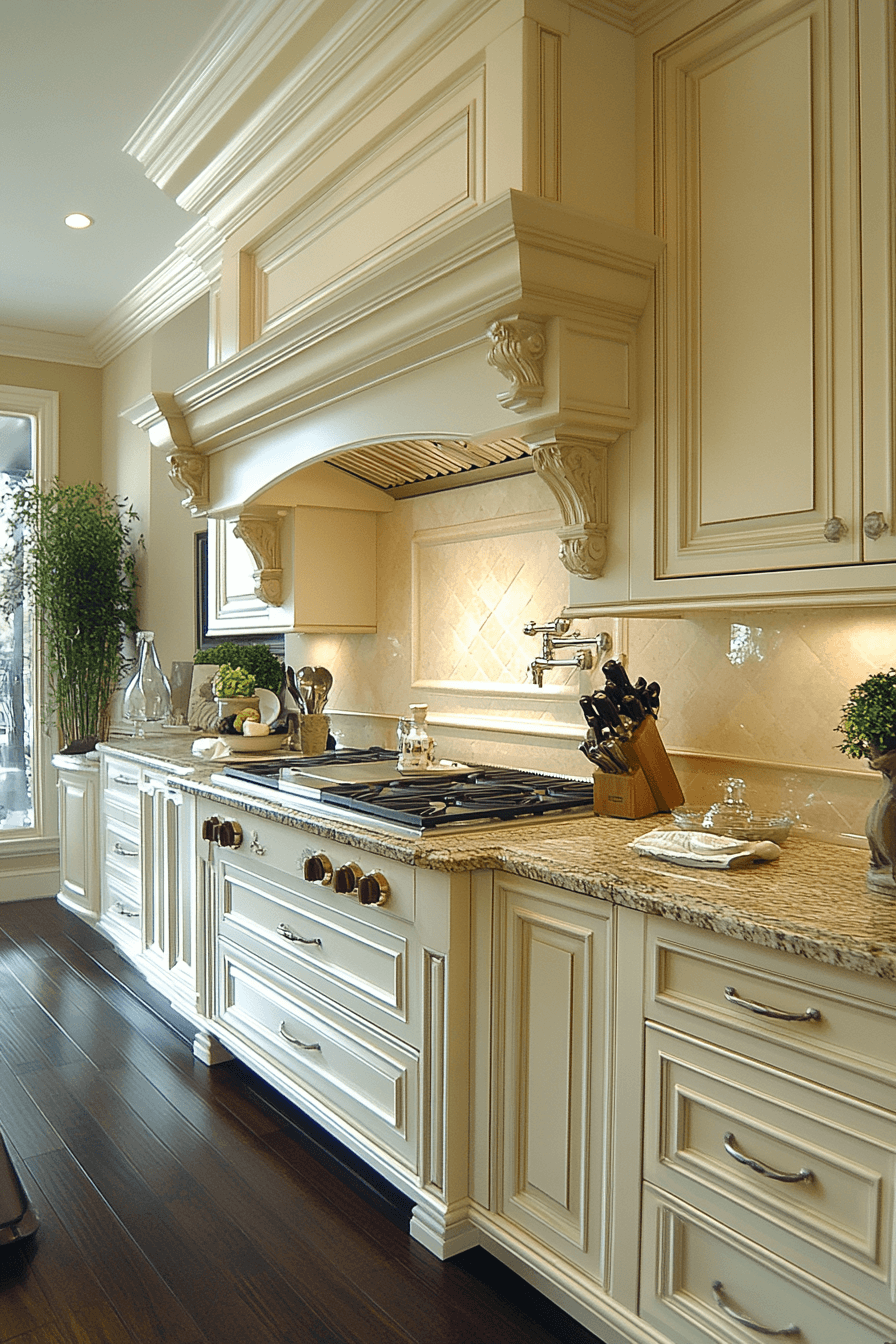 antique white kitchen cabinets