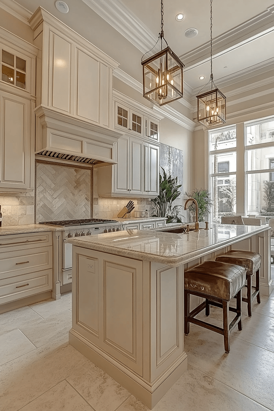 antique white kitchen cabinets
