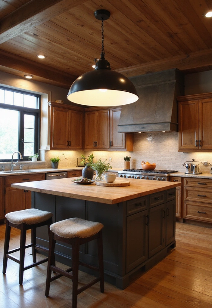 Dramatic Kitchen Lighting