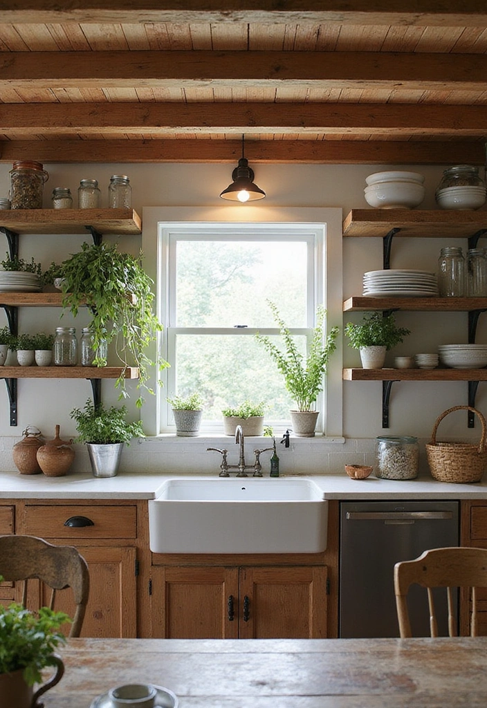 Rustic Farmhouse Warmth Vintage Kitchen