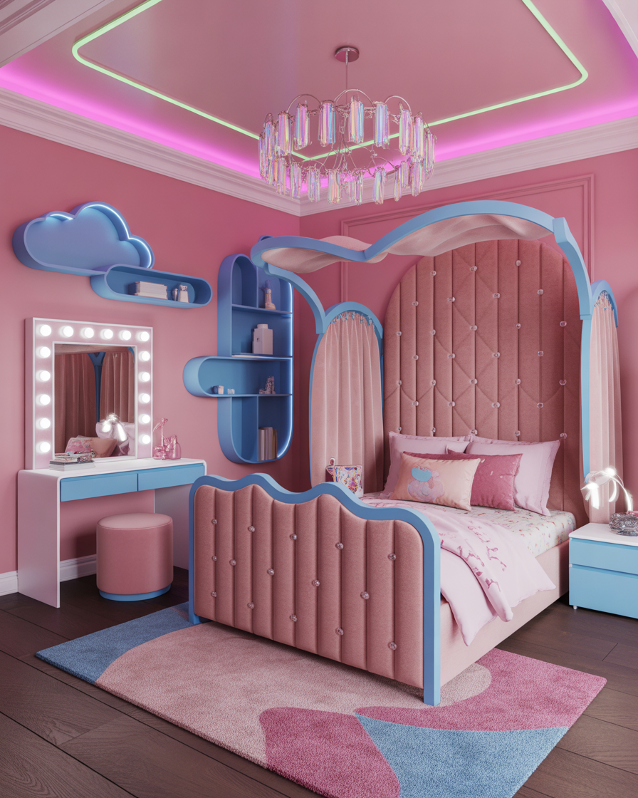 Barbie glam kids bedroom