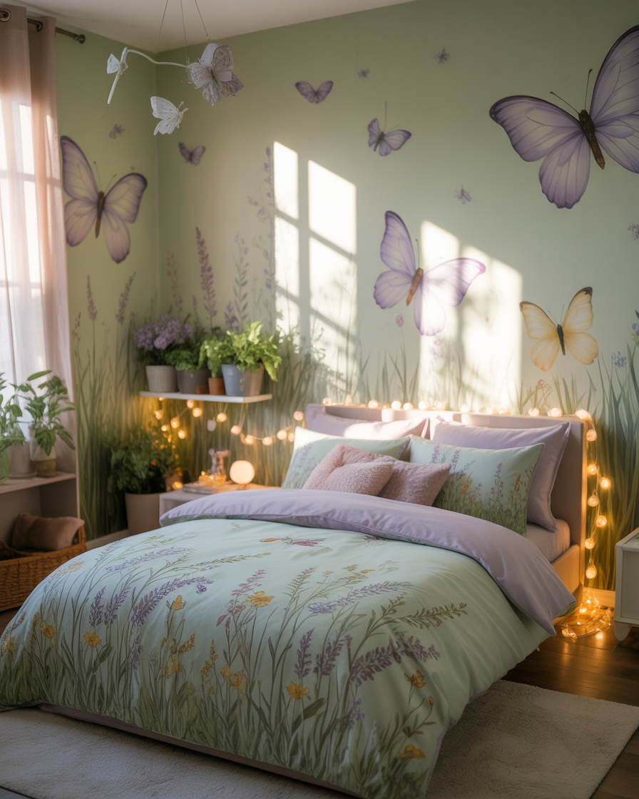 Butterfly garden kids bedroom