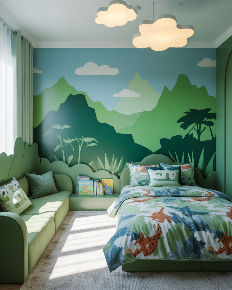 Forest adventure kids bedroom
