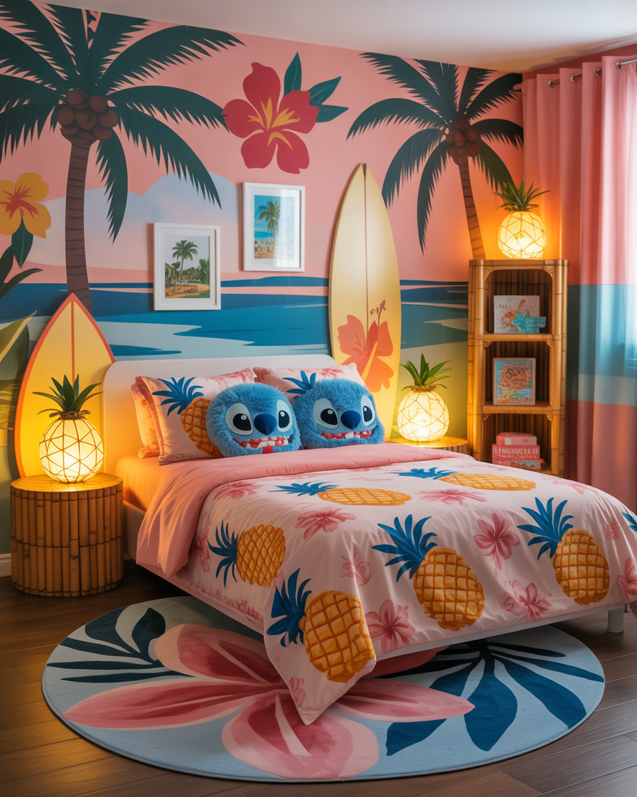 Lilo and Stitch themed kids bedroom