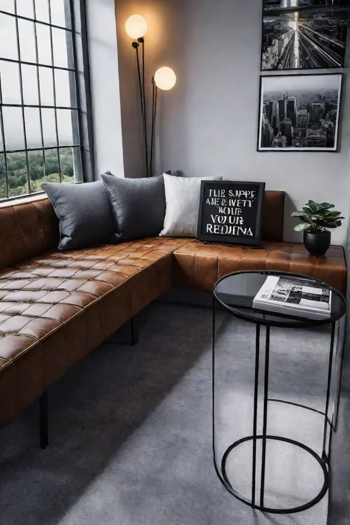 Inviting reading nook with natural light