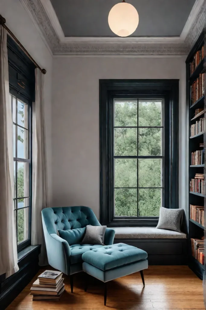 Cozy lofted reading nook