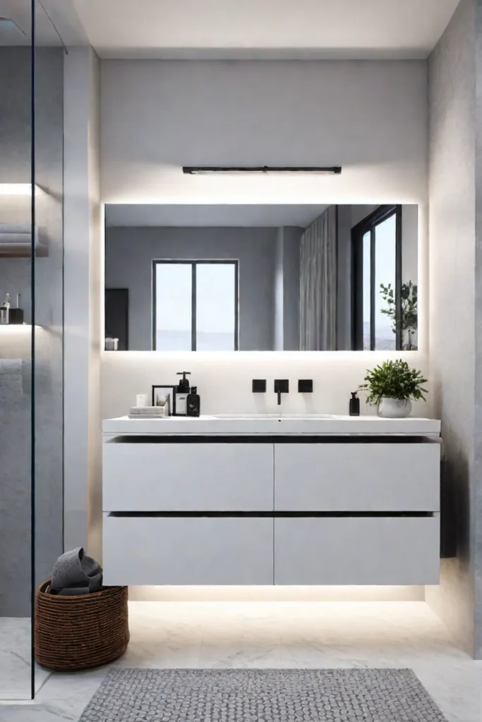 Bathroom with quality items and minimal decor